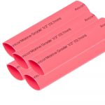 Ancor Heat Shrink Tubing 1/2"" x 6"" - Red - 5 Pieces - 305606-ANC