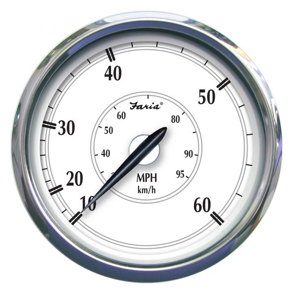 Faria Euro Black 4" Speedometer 55Mph Mechanical