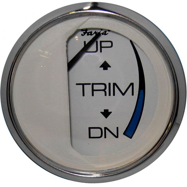 Faria Beede Instruments Faria Chesapeake White Ss 2"" Trim Gauge J/E ...