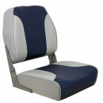 Springfield Marine Springfield Economy Multi Color Folding Seat Gray/Blue - 1040651-SPR
