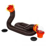 Camco RhinoFLEX 15' Sewer Hose Kit w/4 In 1 Elbow Caps - 39761-CAM