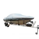 Carver by Covercraft Carver Flex-Fit(TM) PRO Polyester Size 12 Boat Cover f/V-Hull Center Console Fishing Boats - Grey - 79012-CAR