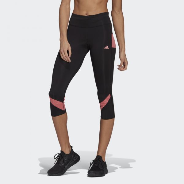 Adidas Leggings 3/4 Own the Run Black / Hazy Rose L - GR6937-0004