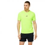New Balance T-shirt Impact At Nvent Sleeve mt23277-pxg S Verde