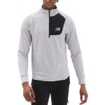 New Balance Sweatshirt Nb Heat Grid Half Zip mt23252-ag XL Cinzento