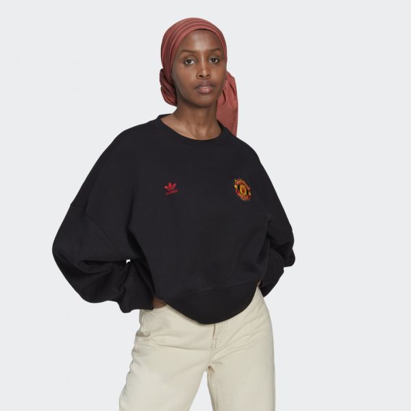 manchester united essentials trefoil sweatshirt