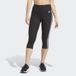 Adidas Leggings 3/4 com Cintura Subida 3-Stripes Train Essentials Black XL - HT5437-0006