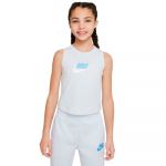 Nike T-shirt NSW Tank Jr Football Grey-Heather-University Blue 152 cm - DO7161-085-152 cm