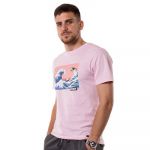 After90 T-shirt Oli Wave Cotton pink XL - A90SS2207-2-XL