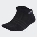 Adidas Meias pelo Tornozelo Acolchoadas Sportswear - 3 pares Black / White 43-45 - IC1277-0004