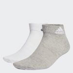 adidas Meias pelo Tornozelo Sportswear - 6 pares Medium Grey Heather / White / Black 40-42 - IC1307-0002
