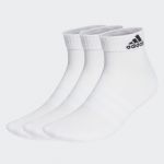 Adidas Meias pelo Tornozelo Acolchoadas Sportswear - 3 pares White / Black 43-45 - HT3441-0006