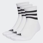 adidas Meias de Cano Médio Acolchoadas 3-Stripes - 3 pares White / Black 46-48 - HT3456-0005