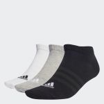 adidas Meias de Cano Baixo Sportswear - 3 pares Medium Grey Heather / White / Black 40-42 - IC1337-0005