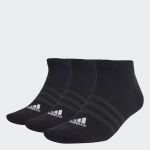 Adidas Meias de Cano Baixo Sportswear - 3 pares Black / White 46-48 - IC1336-0007