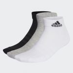 Adidas Meias pelo Tornozelo Acolchoadas Sportswear - 3 pares Medium Grey Heather / White / Black 34-36 - IC1281-0003
