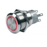BEP Marine BEP Push-Button Switch 12V Momentary On/Off - Red LED - 80-511-0002-00-BEP