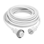 Hubbell Wiring Hubbell HBL61CM03WLED 30 Amp 25 Foot Cordset With LED White - HUBHBL61CM03WLED