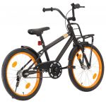 Bicicleta Criança C/ Plataforma Frontal Roda 20" Preto/laranja - 92192