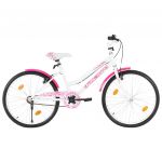 Bicicleta de Criança Roda 24" Rosa e Branco - 92187