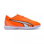 Puma Sapatilhas de Futsal Ultra Play IT Jr Ultra Orange-White-Blue Glimmer 28 - 107237-01-28