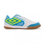 Umbro Sapatilhas de Futsal Club 5 Bump White-Safety Yellow-Malibu Blue 40 - 81916U-LPV-40