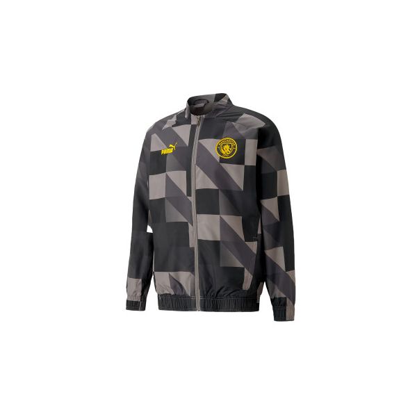 Jaqueta Puma Pre Jogo Manchester City - masculino - preto+cinza+amarelo,  Puma, Roupas, PTO/CNZ/AML