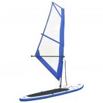 vidaXL Conjunto Prancha Paddle Sup Insuflável C/ Vela Azul e Branco - 92210