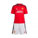 adidas Conjunto Manchester United FC Primeiro Equipamento 23/24 Jr Colleg Red 116 cm - IP1739-116 cm
