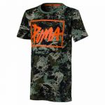 Puma T-Shirt Infantil Style Graphic Verde 7381-13795, 13-14 Anos
