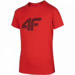 4F T-Shirt Infantil Melange Vermelho 8527-17163, 10-11 Anos