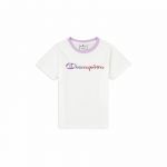 Champion T-Shirt Infantil Crewneck Branco 43540-54211, 7-8 Anos