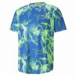Puma T-Shirt Homem Run Favorite Azul Verde 5845-8472, Xl