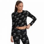 Puma T-Shirt Mulher Amplified Aop Ls Fitted Preto 7902-14988, M