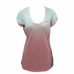 Nike T-Shirt Mulher Ss Dip Dye Burnout Vermelho Branco 7238-13297, L