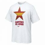 Nike T-Shirt Homem Estrella España Campeones Del Mundo 2010 Branco 7078-12705, L