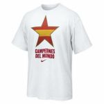 Nike T-Shirt Homem Estrella España Campeones Del Mundo 2010 Branco 7078-12704, M