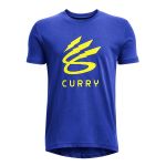 Under Armour T-Shirt Homem Curry Lightning Logo Azul 41184-50129, 10-12 Anos