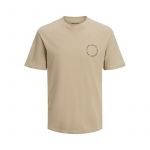 Jack & Jones T-Shirt Homem Jjsunset Tee Ss Crew Neck 12221013 Castanho 8566-17293, S