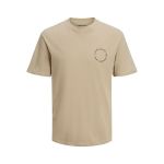 Jack & Jones T-Shirt Homem Jjsunset Tee Ss Crew Neck 12221013 Castanho 8566-17289, Xxl