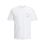 Jack & Jones T-Shirt Homem Jjsunset Tee Ss Crew Neck 12221013 Branco 8565-17284, Xxl