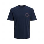 Jack & Jones T-Shirt Homem Jjsunset Tee Ss Crew Neck 12221013 Azul Marinho 8560-17275, L