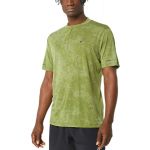 Asics T-shirt Homem Metarun Pattern 1/2 Zip Ss Top 2011c872-300 XL Verde