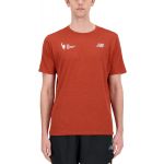 New Balance T-shirt Homem Nyc Marathon Impact Run Short Sleeve mt33262mbck XL Laranja