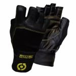 Scitec Nutrition Yellow Leather Style Weightlifting Gloves L