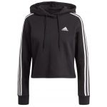 Adidas Sweatshirt com Capuz Essentials 3-Stripes Cropped gm5582 XL Preto