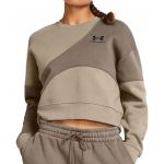 Under Armour Sweatshirt Essential Fleece Crop Crew-brn 1382721-200 L Castanho
