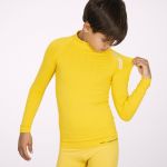 HO Soccer Camisola Térmica Criança Manga Comprida Amarela 14/XS