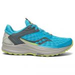 Saucony Canyon Tr2 Trail Running Shoes Azul 40 1/2 Mulher