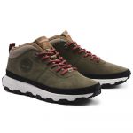 Timberland Winsor Trail Mid Leather Hiking Shoes Verde 44 Homem